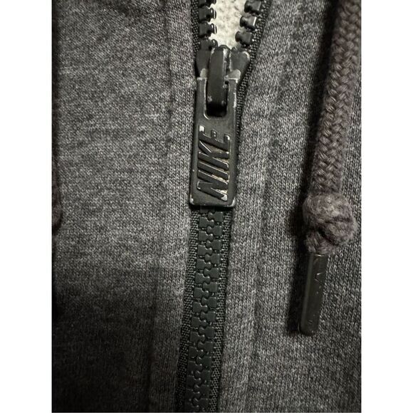 Vintage Nike Hoodie Sweatshirt Mens XL Grey Zip Solo Swoosh Essential Y2K - Picture 4 of 8